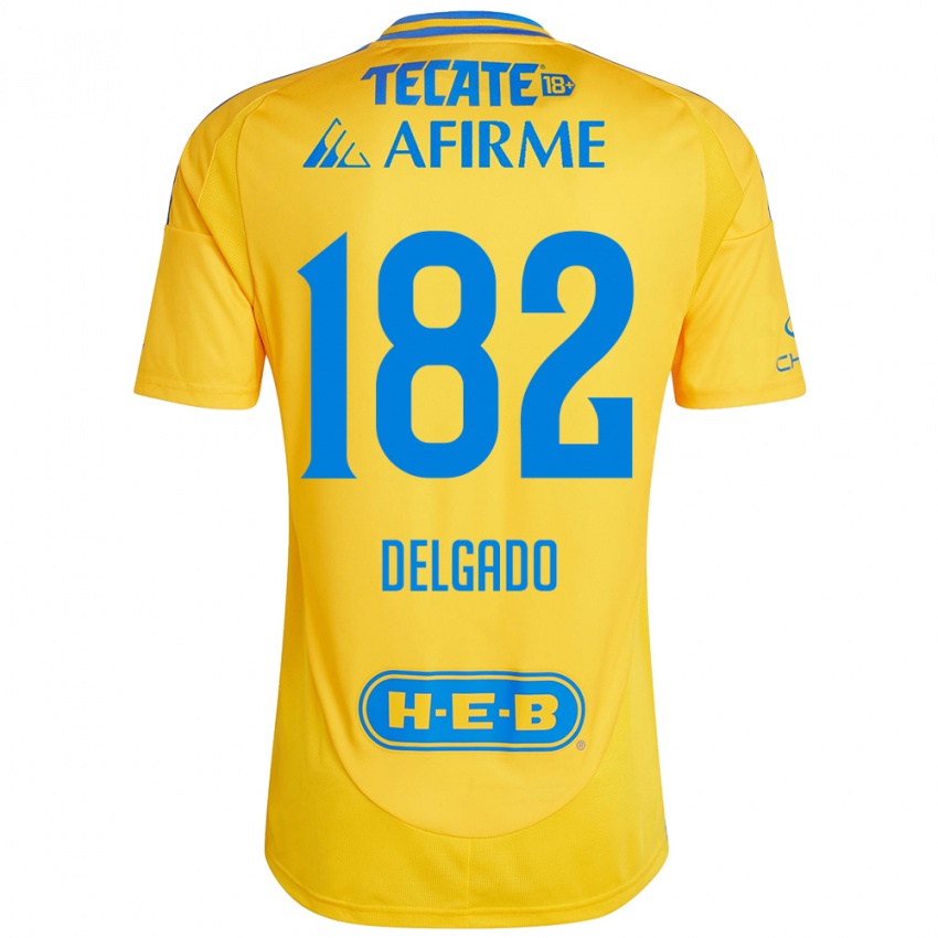 Niño Camiseta Arturo Delgado #182 Oro Amarillo 1ª Equipación 2024/25 La Camisa Perú