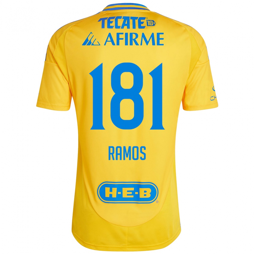 Niño Camiseta Anthony Ramos #181 Oro Amarillo 1ª Equipación 2024/25 La Camisa Perú