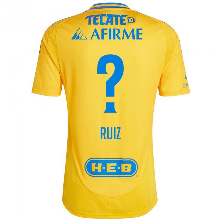 Niño Camiseta Luis Ruiz #0 Oro Amarillo 1ª Equipación 2024/25 La Camisa Perú