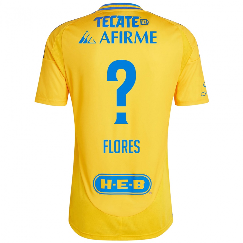 Niño Camiseta Hernán Flores #0 Oro Amarillo 1ª Equipación 2024/25 La Camisa Perú