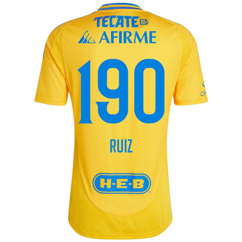 Niño Camiseta Óscar Ruiz #190 Oro Amarillo 1ª Equipación 2024/25 La Camisa Perú