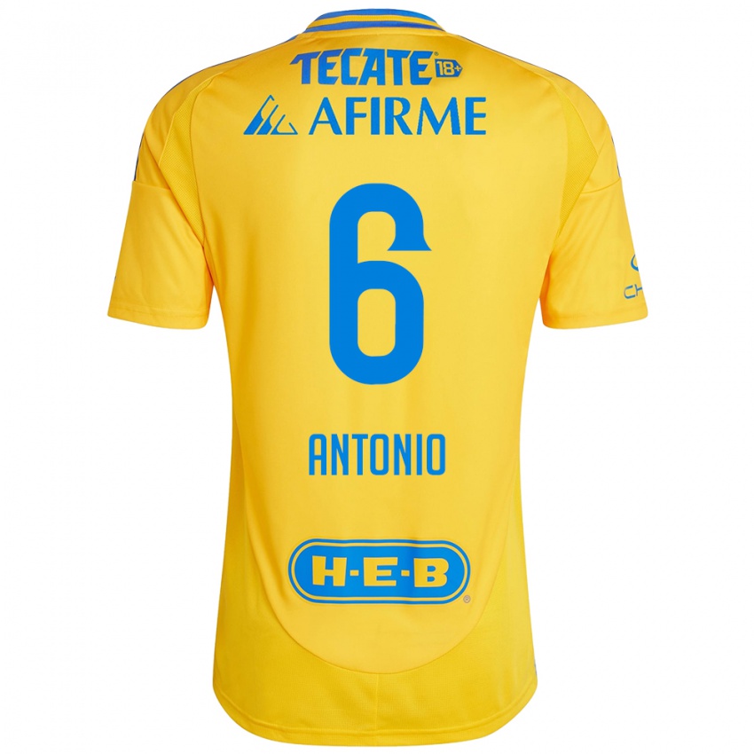 Niño Camiseta Nancy Antonio #6 Oro Amarillo 1ª Equipación 2024/25 La Camisa Perú