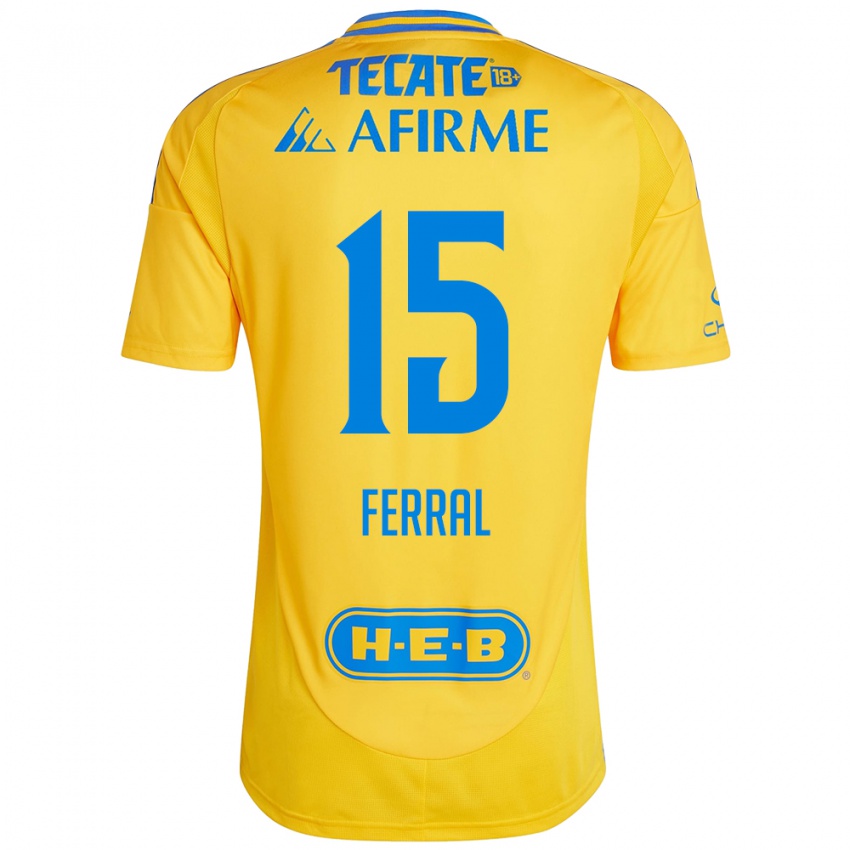 Niño Camiseta Cristina Ferral #15 Oro Amarillo 1ª Equipación 2024/25 La Camisa Perú