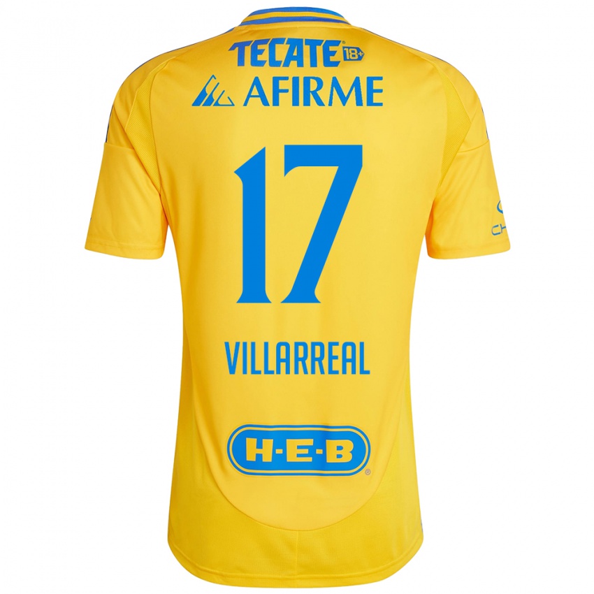 Niño Camiseta Natalia Villarreal #17 Oro Amarillo 1ª Equipación 2024/25 La Camisa Perú