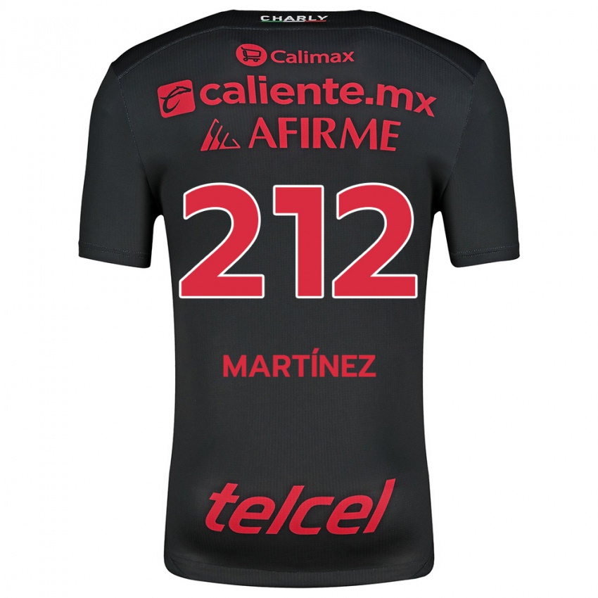 Niño Camiseta Juan Martínez #212 Negro Rojo 1ª Equipación 2024/25 La Camisa Perú