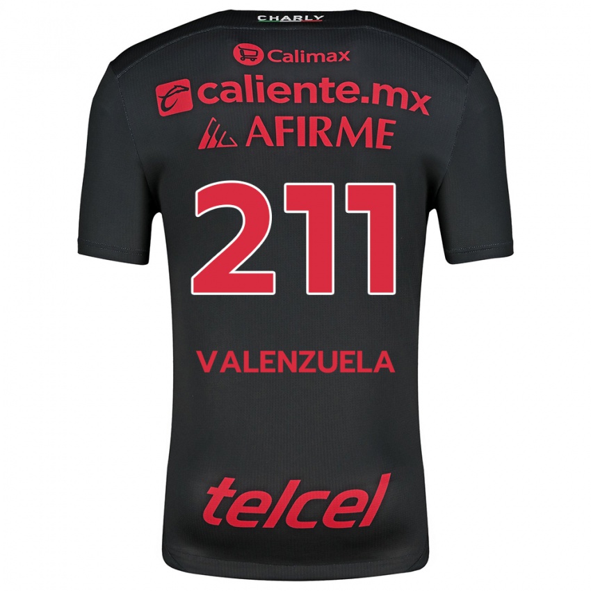 Niño Camiseta Aldieri Valenzuela #211 Negro Rojo 1ª Equipación 2024/25 La Camisa Perú