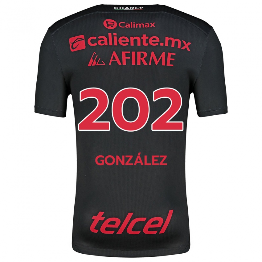 Niño Camiseta Joban González #202 Negro Rojo 1ª Equipación 2024/25 La Camisa Perú