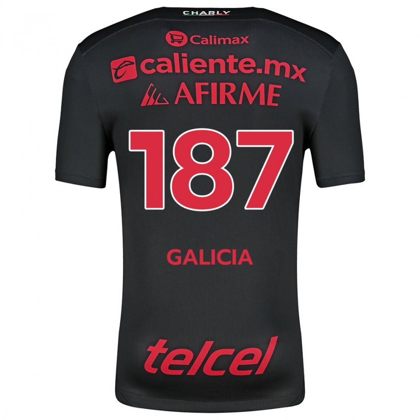 Niño Camiseta Carlos Galicia #187 Negro Rojo 1ª Equipación 2024/25 La Camisa Perú