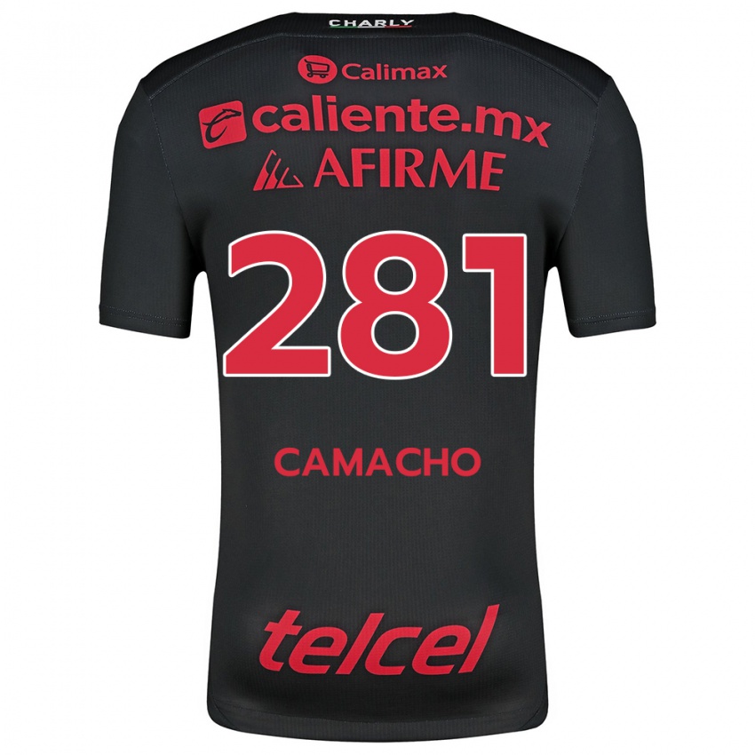 Niño Camiseta Javier Camacho #281 Negro Rojo 1ª Equipación 2024/25 La Camisa Perú