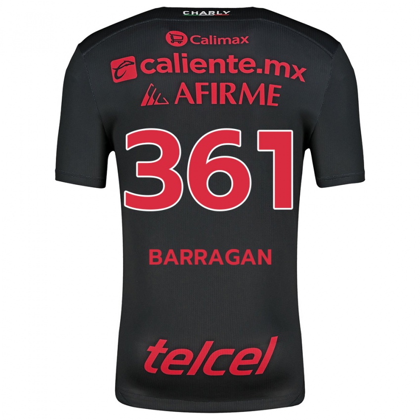 Niño Camiseta Jesús Barragán #361 Negro Rojo 1ª Equipación 2024/25 La Camisa Perú