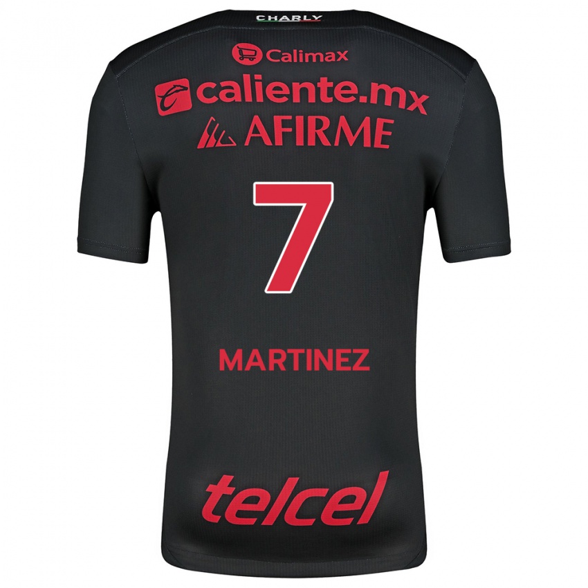 Niño Camiseta Alejandro Martínez #7 Negro Rojo 1ª Equipación 2024/25 La Camisa Perú