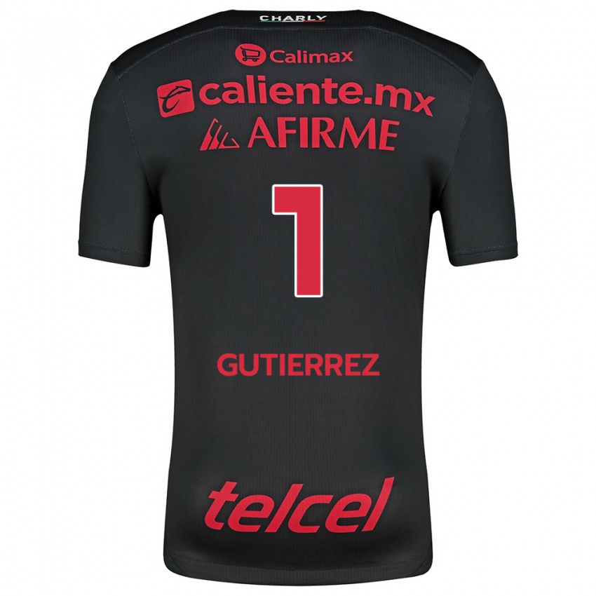 Niño Camiseta Alejandra Gutiérrez #1 Negro Rojo 1ª Equipación 2024/25 La Camisa Perú