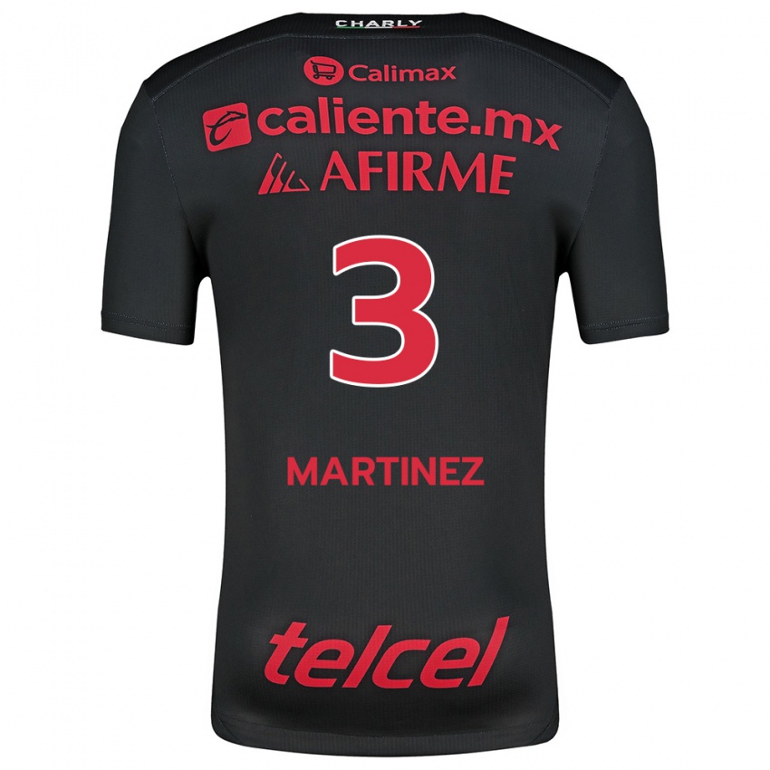 Niño Camiseta Nathaly Martínez #3 Negro Rojo 1ª Equipación 2024/25 La Camisa Perú