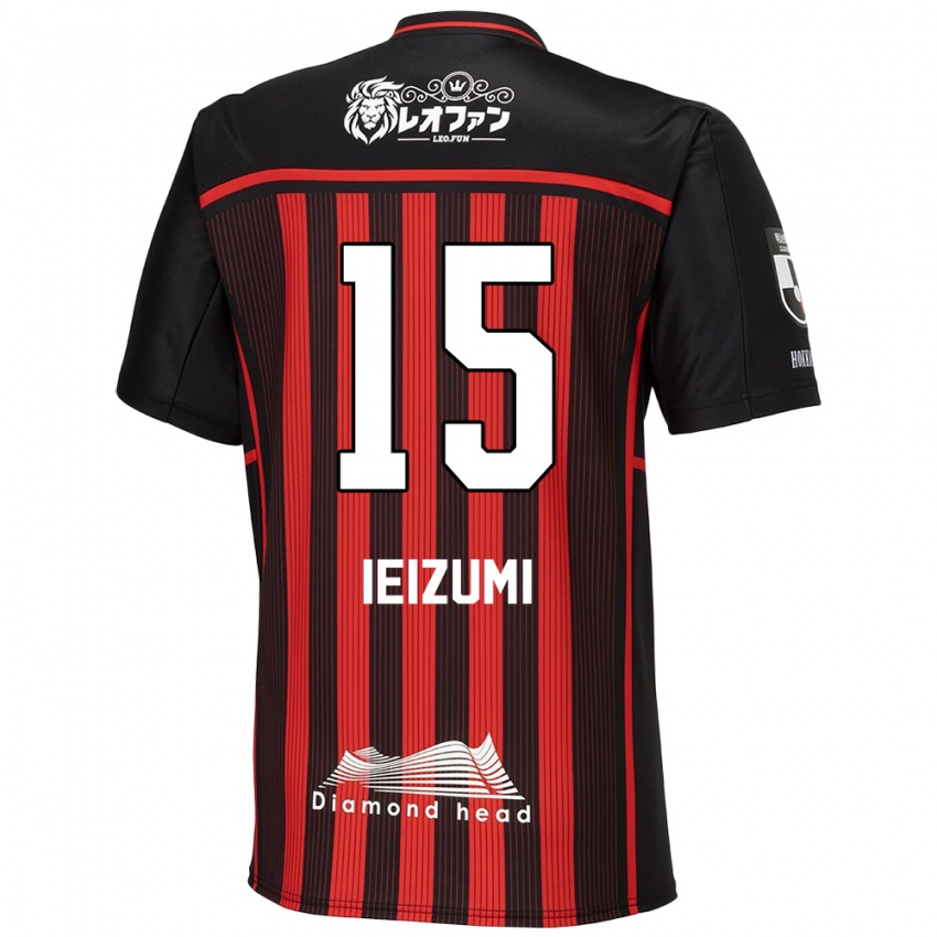 Niño Camiseta Rei Ieizumi #15 Negro Rojo 1ª Equipación 2024/25 La Camisa Perú