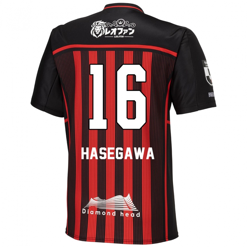 Niño Camiseta Tatsuya Hasegawa #16 Negro Rojo 1ª Equipación 2024/25 La Camisa Perú