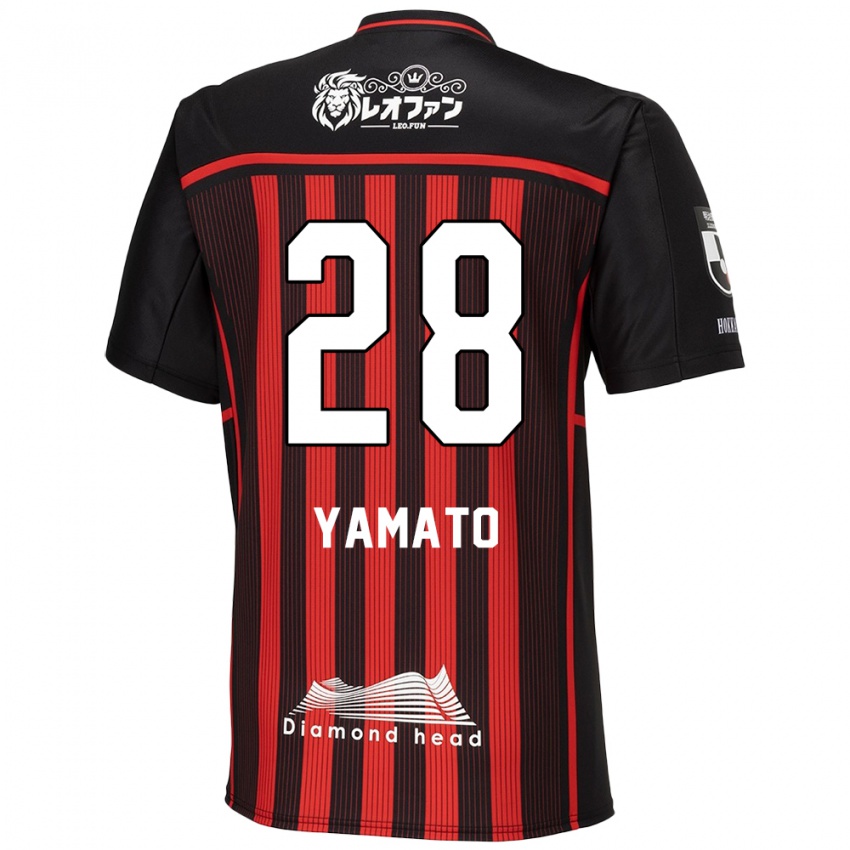 Niño Camiseta Yamato Okada #28 Negro Rojo 1ª Equipación 2024/25 La Camisa Perú