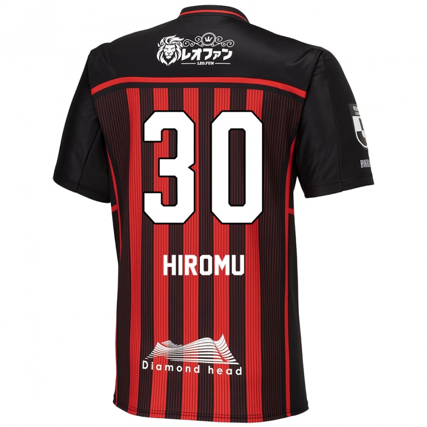 Niño Camiseta Hiromu Tanaka #30 Negro Rojo 1ª Equipación 2024/25 La Camisa Perú