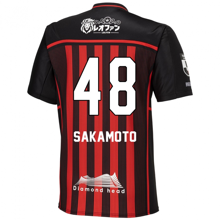 Niño Camiseta Kanta Sakamoto #48 Negro Rojo 1ª Equipación 2024/25 La Camisa Perú