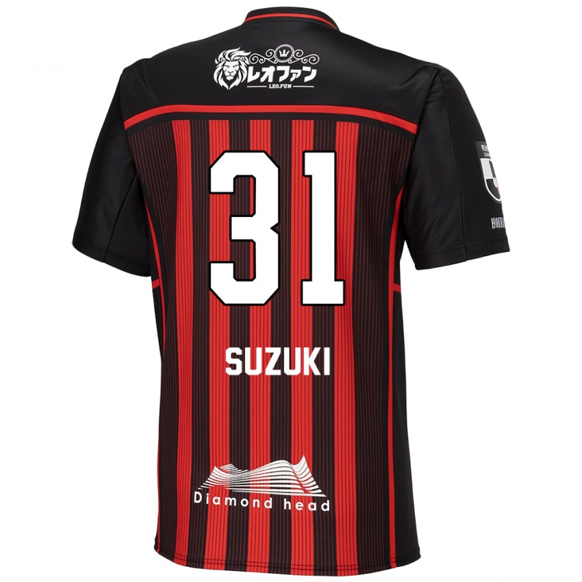 Niño Camiseta Ryusei Suzuki #31 Negro Rojo 1ª Equipación 2024/25 La Camisa Perú