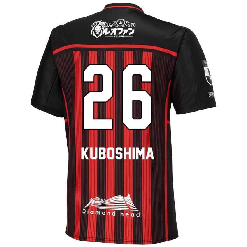 Niño Camiseta Takeharu Kuboshima #26 Negro Rojo 1ª Equipación 2024/25 La Camisa Perú