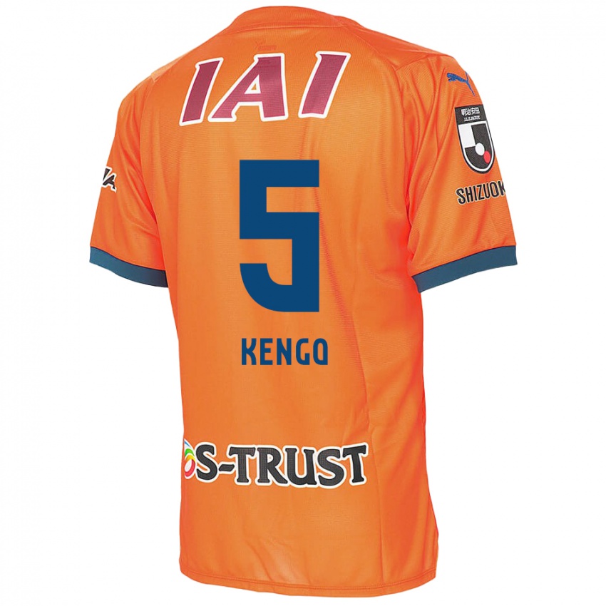 Niño Camiseta Kengo Kitazume #5 Naranja Azul 1ª Equipación 2024/25 La Camisa Perú