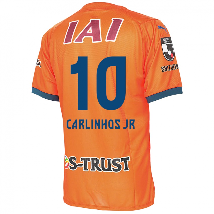 Niño Camiseta Carlinhos Junior #10 Naranja Azul 1ª Equipación 2024/25 La Camisa Perú