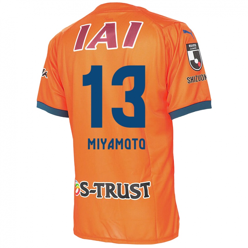 Niño Camiseta Kota Miyamoto #13 Naranja Azul 1ª Equipación 2024/25 La Camisa Perú