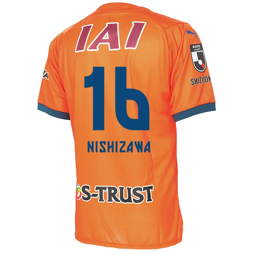 Niño Camiseta Kenta Nishizawa #16 Naranja Azul 1ª Equipación 2024/25 La Camisa Perú