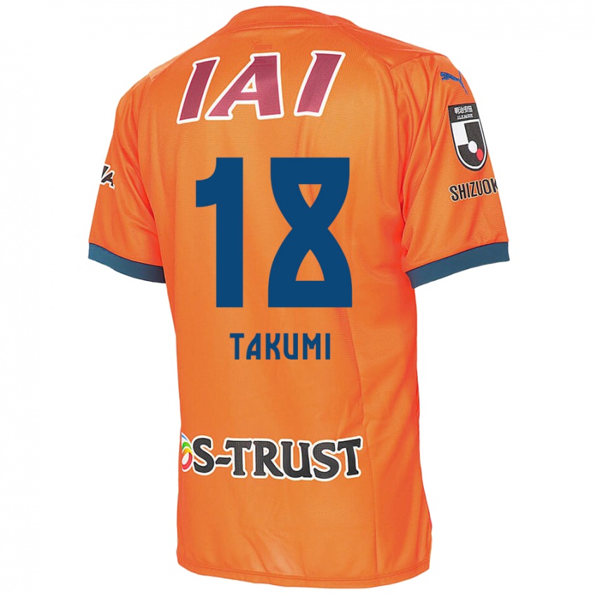 Niño Camiseta Takumi Kato #18 Naranja Azul 1ª Equipación 2024/25 La Camisa Perú