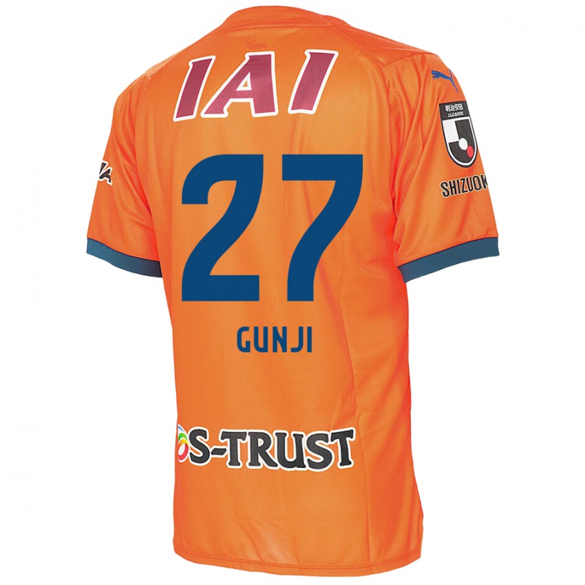 Niño Camiseta Riku Gunji #27 Naranja Azul 1ª Equipación 2024/25 La Camisa Perú