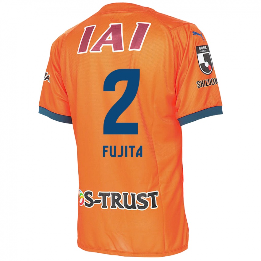 Niño Camiseta Shunsuke Fujita #2 Naranja Azul 1ª Equipación 2024/25 La Camisa Perú