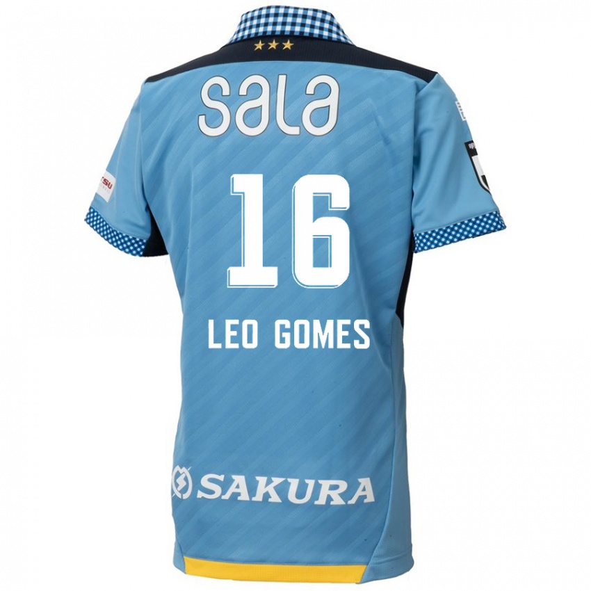 Niño Camiseta Léo Gomes #16 Azul Negro 1ª Equipación 2024/25 La Camisa Perú