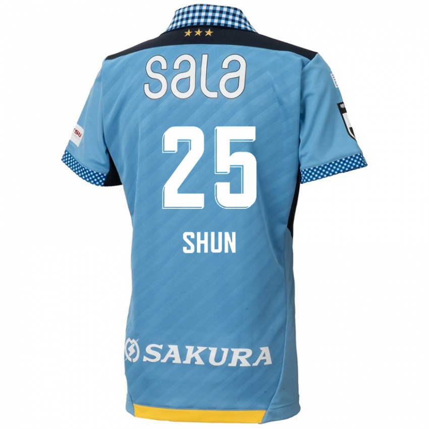 Niño Camiseta Shun Nakamura #25 Azul Negro 1ª Equipación 2024/25 La Camisa Perú