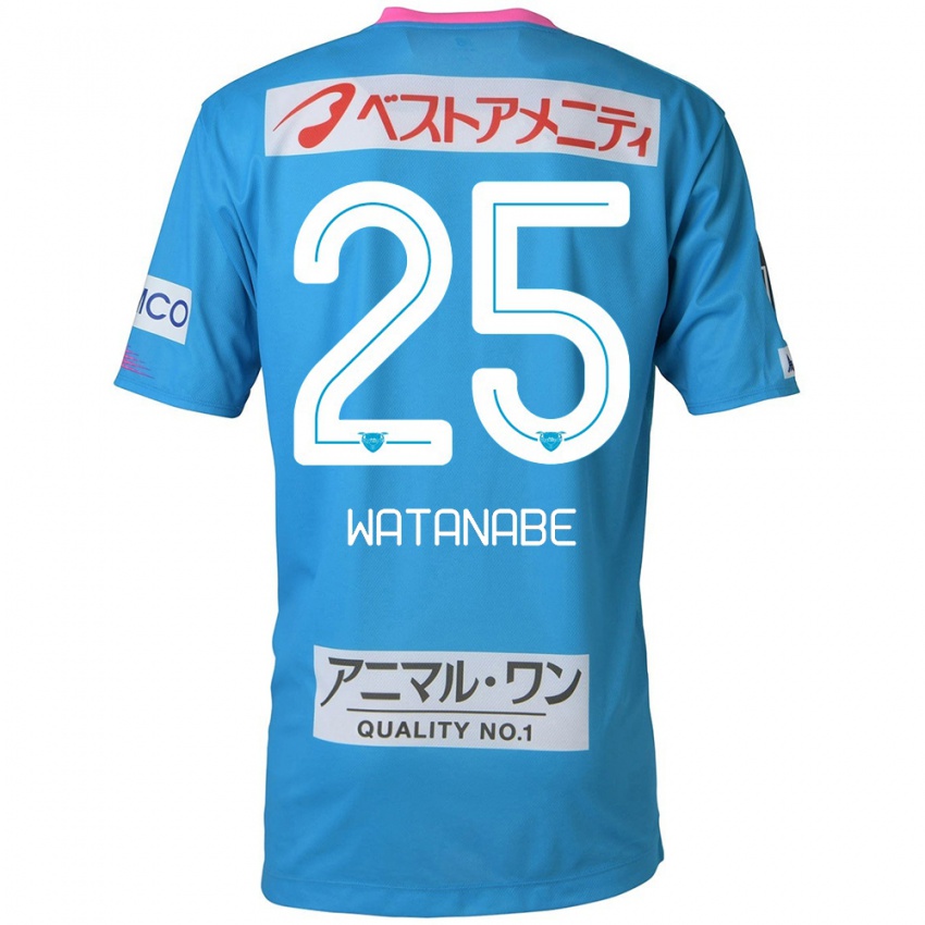 Niño Camiseta Ryohei Watanabe #25 Azul Rosado 1ª Equipación 2024/25 La Camisa Perú