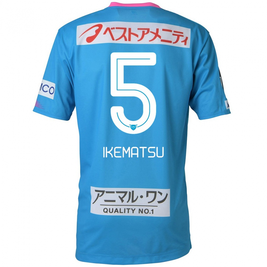 Niño Camiseta Teppei Ikematsu #5 Azul Rosado 1ª Equipación 2024/25 La Camisa Perú