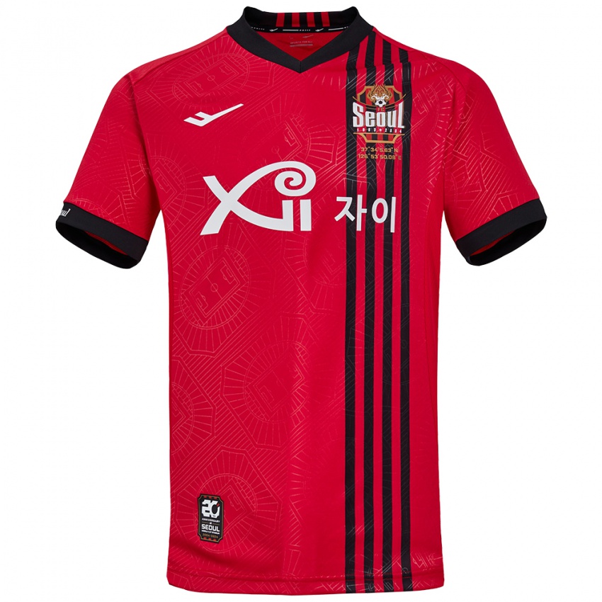 Niño Camiseta Wan-Kyu Kwon #3 Negro Rojo 1ª Equipación 2024/25 La Camisa Perú