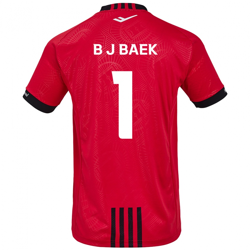 Niño Camiseta Jong-Beom Baek #1 Negro Rojo 1ª Equipación 2024/25 La Camisa Perú