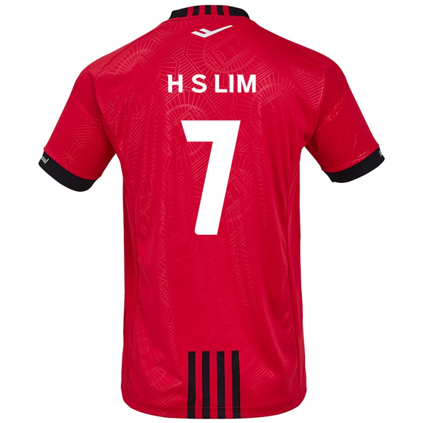 Niño Camiseta Sang-Hyub Lim #7 Negro Rojo 1ª Equipación 2024/25 La Camisa Perú