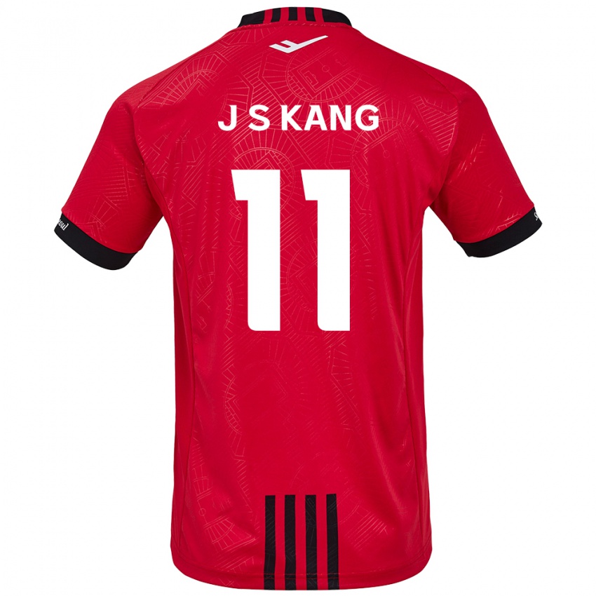 Niño Camiseta Seong-Jin Kang #11 Negro Rojo 1ª Equipación 2024/25 La Camisa Perú