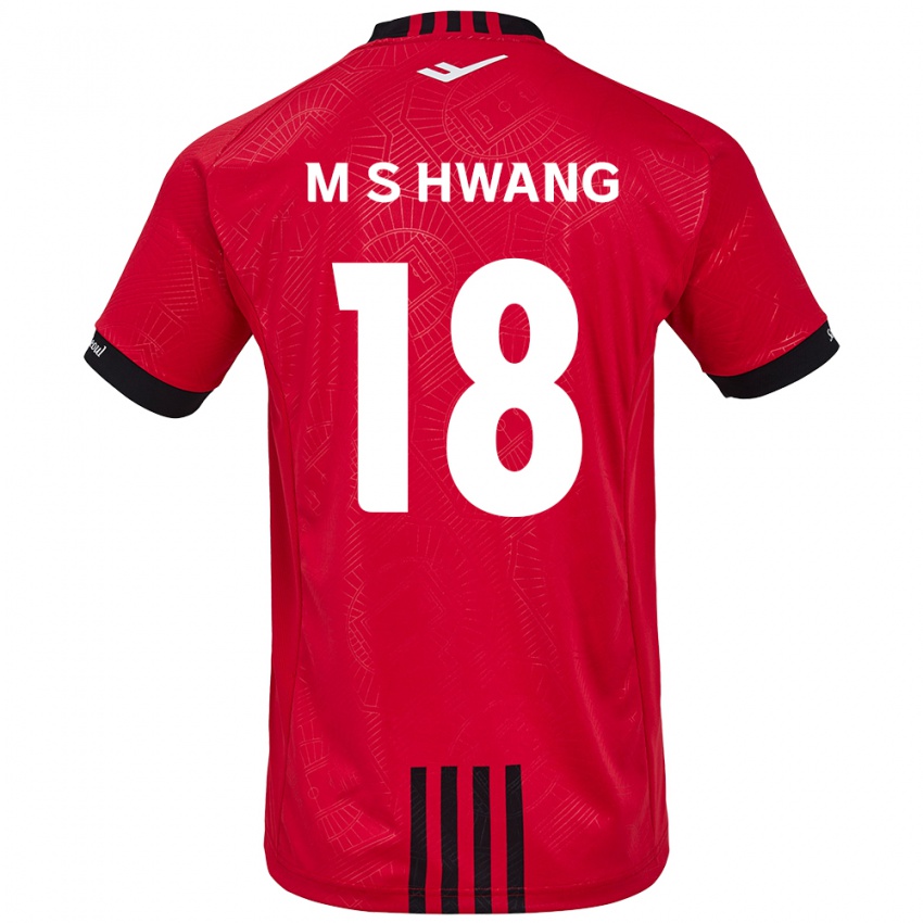 Niño Camiseta Seong-Min Hwang #18 Negro Rojo 1ª Equipación 2024/25 La Camisa Perú