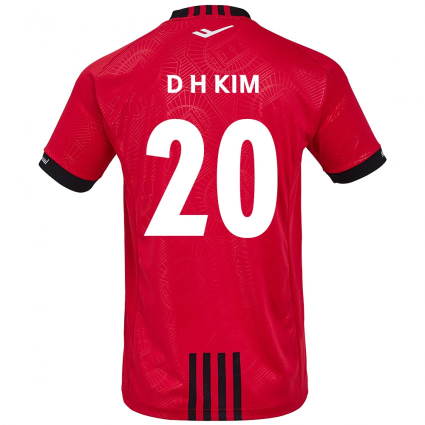 Niño Camiseta Hyeon-Deok Kim #20 Negro Rojo 1ª Equipación 2024/25 La Camisa Perú