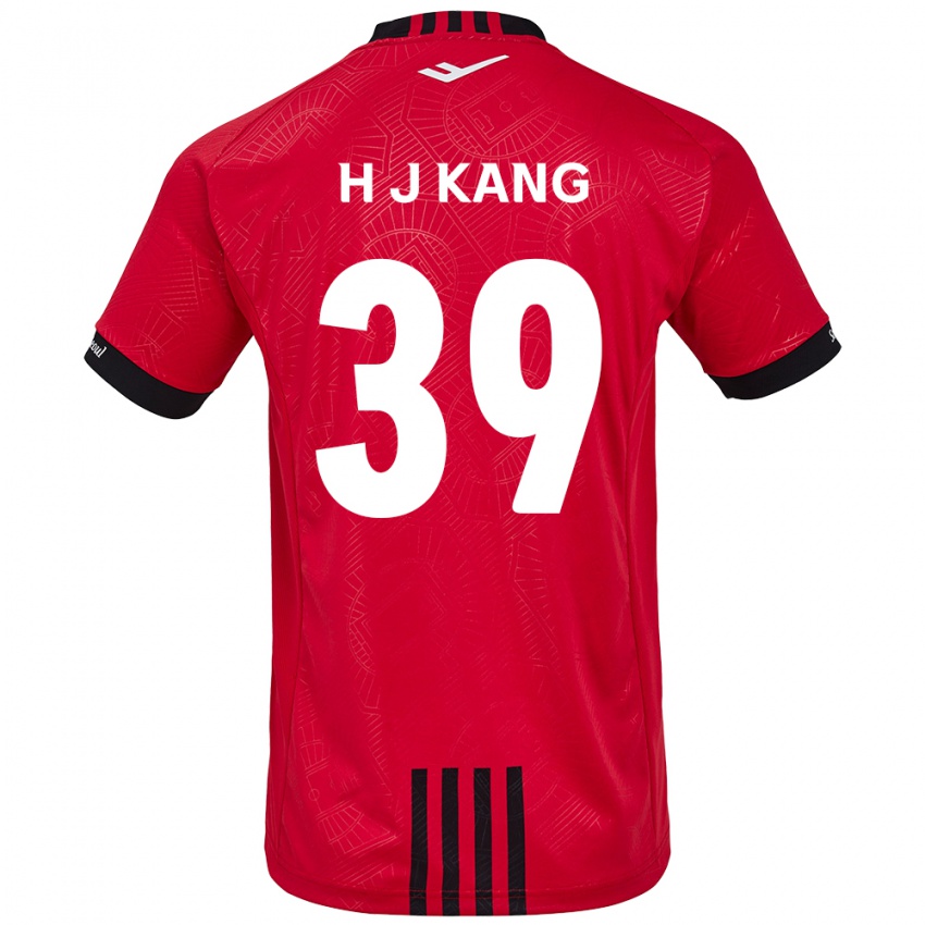 Niño Camiseta Ju-Hyeok Kang #39 Negro Rojo 1ª Equipación 2024/25 La Camisa Perú