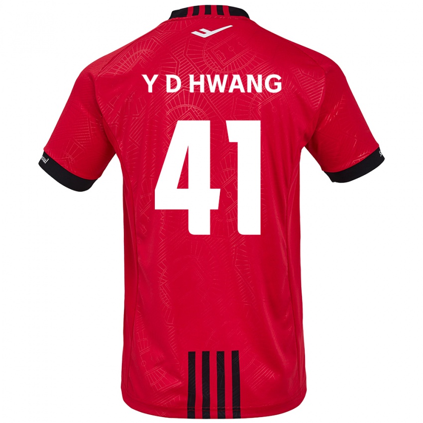 Niño Camiseta Do-Yoon Hwang #41 Negro Rojo 1ª Equipación 2024/25 La Camisa Perú