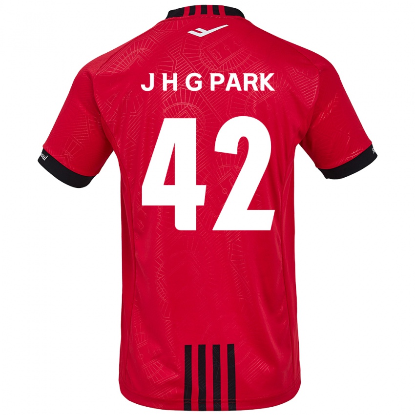 Niño Camiseta Jang Han-Gyeol Park #42 Negro Rojo 1ª Equipación 2024/25 La Camisa Perú