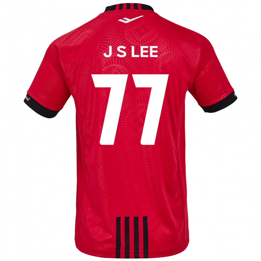 Niño Camiseta Seung-Joon Lee #77 Negro Rojo 1ª Equipación 2024/25 La Camisa Perú