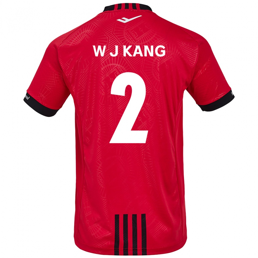 Niño Camiseta Jae-Won Kang #2 Negro Rojo 1ª Equipación 2024/25 La Camisa Perú