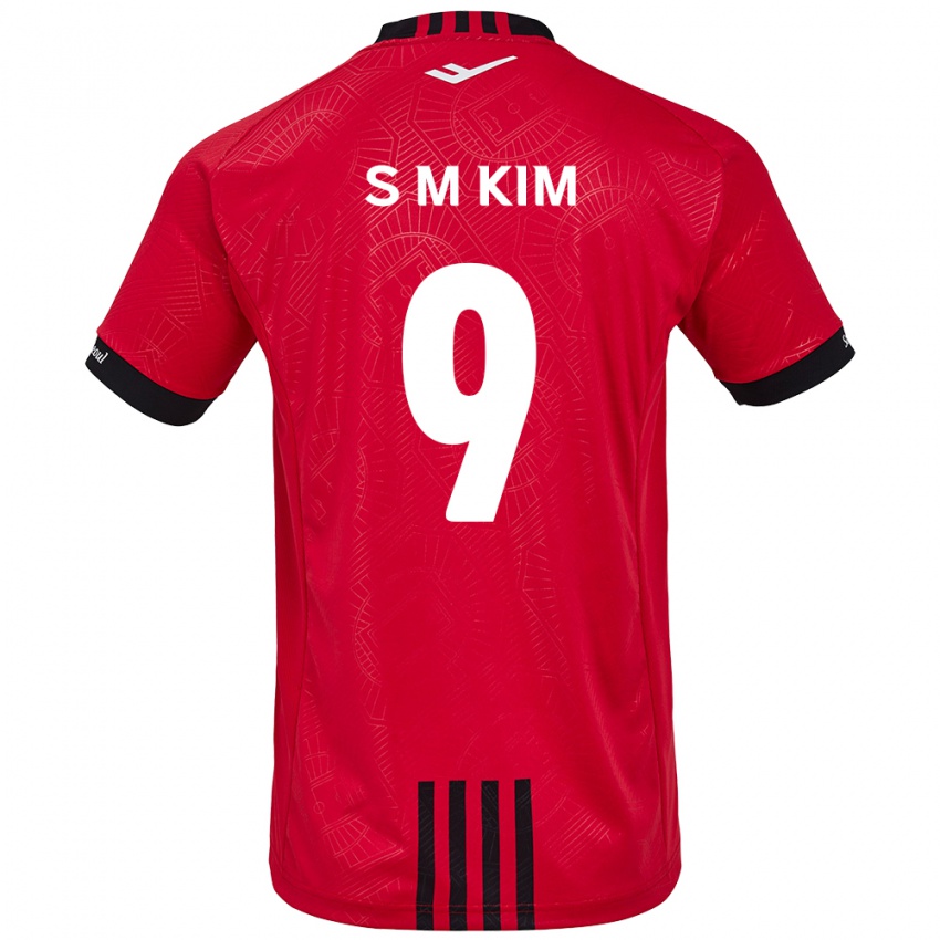 Niño Camiseta Min-Sung Kim #9 Negro Rojo 1ª Equipación 2024/25 La Camisa Perú