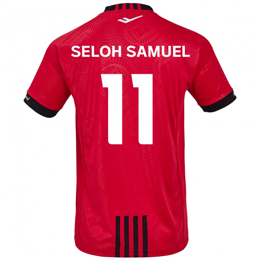 Niño Camiseta Gbato Seloh Samuel #11 Negro Rojo 1ª Equipación 2024/25 La Camisa Perú