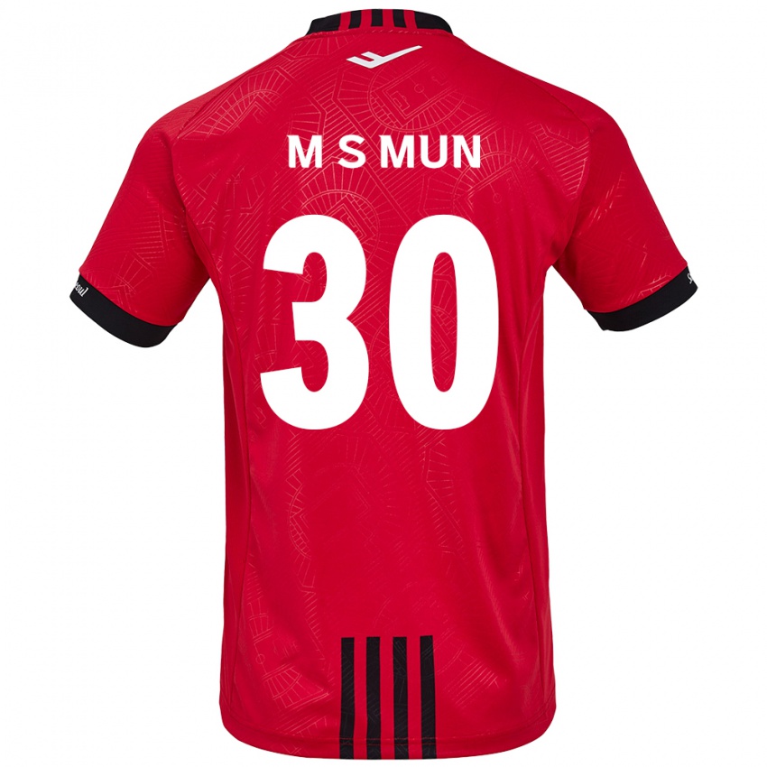 Niño Camiseta Seong-Min Mun #30 Negro Rojo 1ª Equipación 2024/25 La Camisa Perú