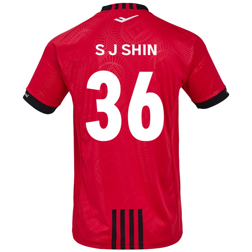 Niño Camiseta Ji-Seop Shin #36 Negro Rojo 1ª Equipación 2024/25 La Camisa Perú